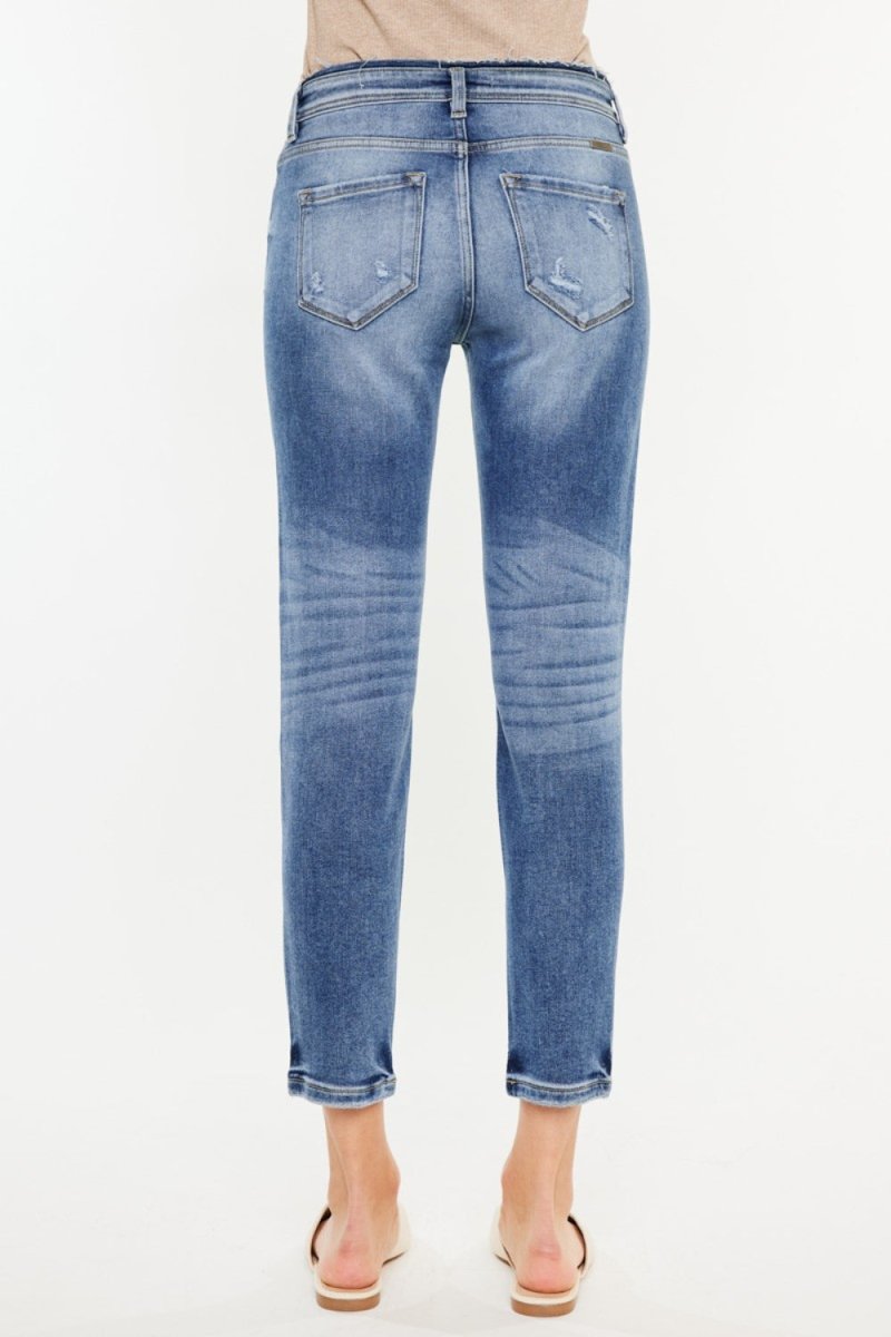 Kancan High Rise Distressed Mom Jeans - Bottoms Sale